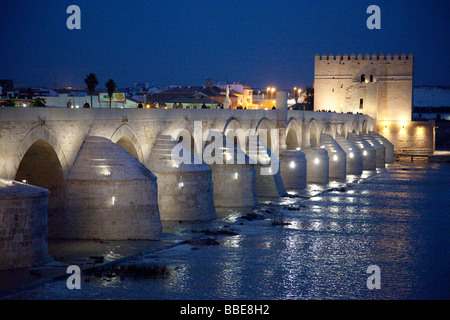 Calahorra Turm und Puente Romano oder römische Brücke über den Guadalquivir in Córdoba Spanien Stockfoto