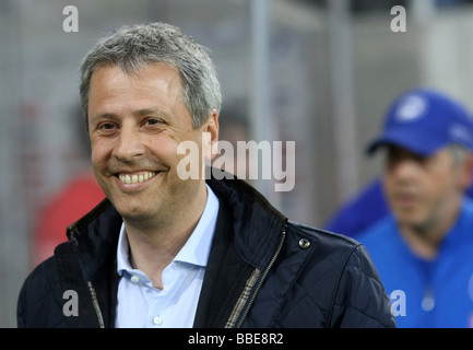 Der Berliner Coach Lucien Favre, Fußball Bundesliga TSG Hoffenheim vs. 1899. Hertha BSC Berlin, Rhein-Neckar-Arena, Sinsheim, hieß Stockfoto