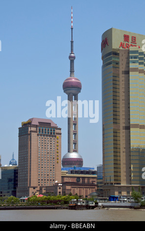 Oriental Pearl TV Tower Park Pudong Lujiazui Shanghai China Stockfoto