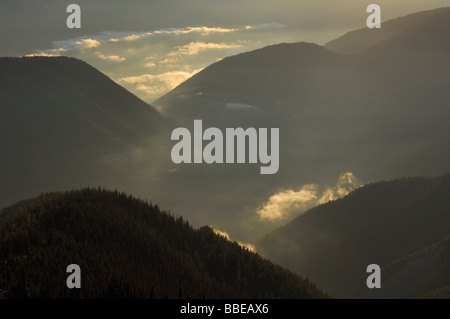 Blick von Hurricane Ridge, Olympic Nationalpark, Washington, USA Stockfoto