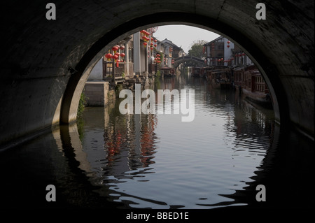 Tunnel am Kanal, Suzhou, China Stockfoto