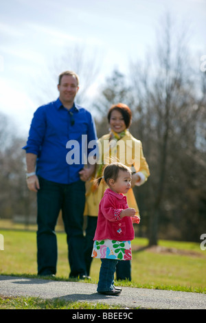 Familie im Park, Bethesda, Maryland, USA Stockfoto