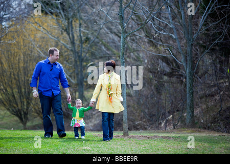 Familie im Park, Bethesda, Maryland, USA Stockfoto