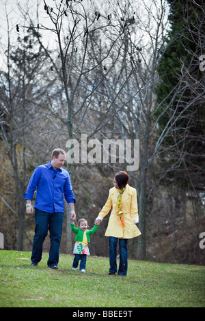 Familie im Park, Bethesda, Maryland, USA Stockfoto