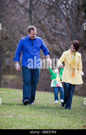 Familie im Park, Bethesda, Maryland, USA Stockfoto