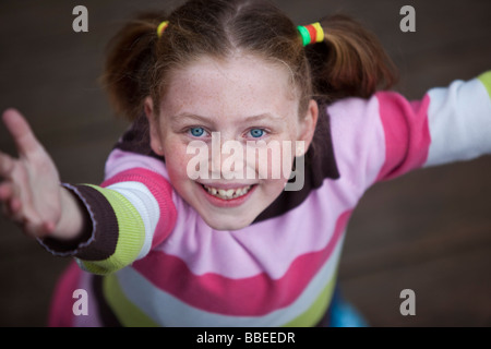 Porträt der lächelnde Mädchen Stockfoto