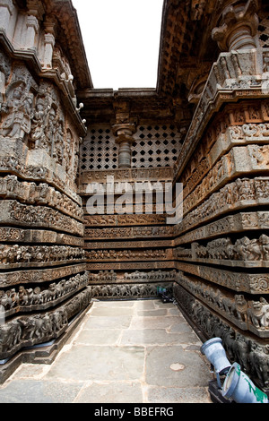 Tempel von Halebid, Karnataka, Indien Stockfoto