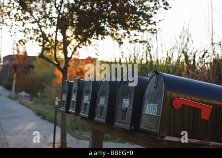 Reihe von Postfächern, Ashland, Oregon, USA Stockfoto