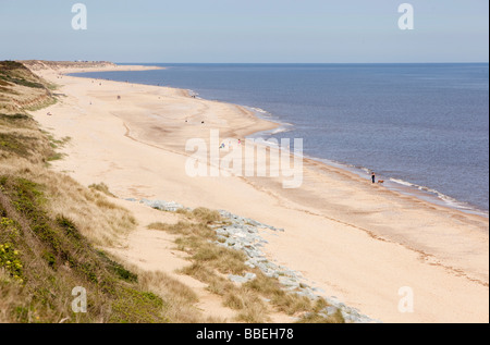 UK England Norfolk Scratby Strand erhöhten Blick aus der sandigen Klippen Stockfoto