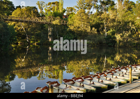 Boote, Yarra River, Fairfield Park, Victoria, Australien Stockfoto