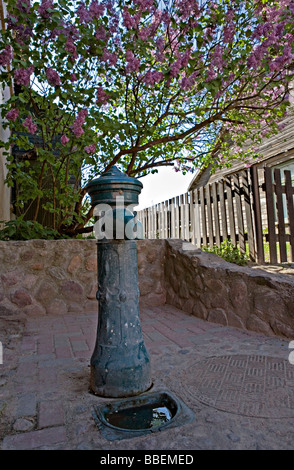 Hand-Wasserpumpe in Kuldiga Stadt Kurzeme Lettland Stockfoto