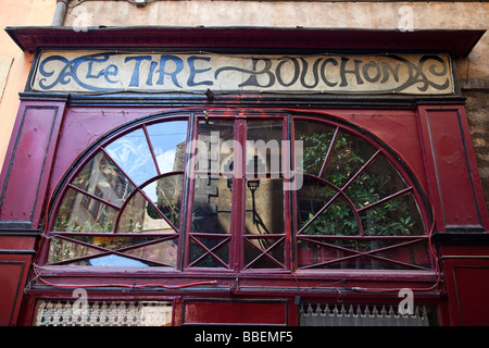 Lyon Rhone Alpen Frankreich Le Tire Bouchon Restaurant Altstadt Vieux Lyon Stockfoto