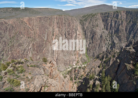 Colorado Black Canyon des Gunnison-Nationalpark Chasm View Stockfoto