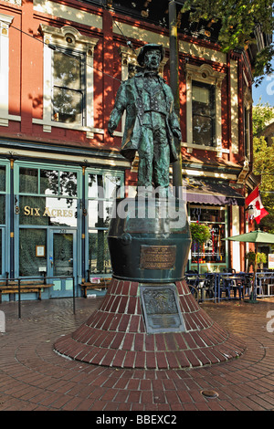 Statue von Gassy Jack John Deighton der Gründungsvater des Bezirks Gastown Vancouver British Columbia Kanada Stockfoto