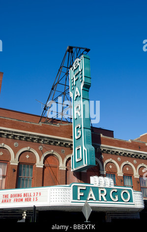 Außenseite des Fargo Theater, Fargo, North Dakota Stockfoto