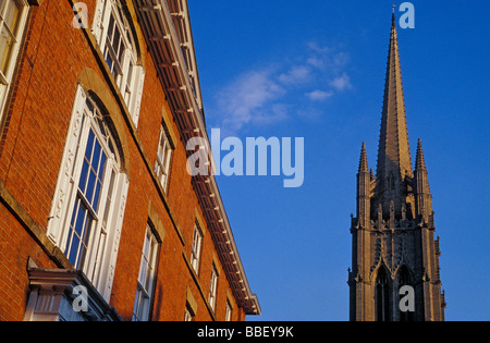 Ein Blick auf St. James Church. Louth. Lincolnshire Wolds. Ostengland. VEREINIGTES KÖNIGREICH. Stockfoto