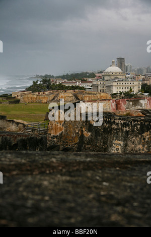 Historischen Castillo de San Cristóbal in Old San Juan Puerto Rico Stockfoto