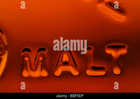 Malt Whisky Flasche detail Stockfoto