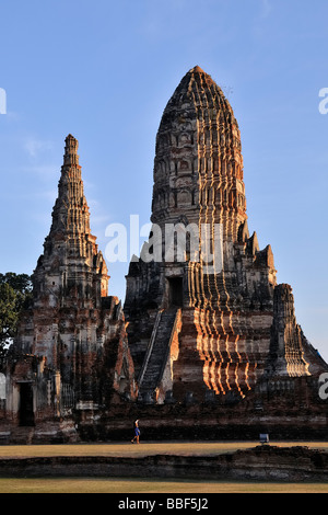 Wat Chaiwatthanaram Tempel Teil des historischen Parks, UNESCO-Welterbe, Ayutthaya, Thailand. Stockfoto