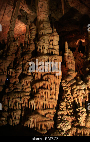 Israel Jerusalem Berge Stalaktiten Höhle Naturschutzgebiet auch genannt Soreq Höhle Stockfoto