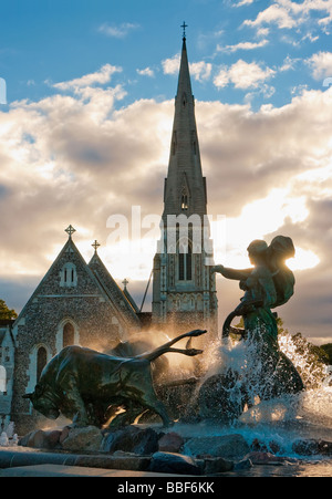 Gefion Fountain in Kopenhagen Stockfoto