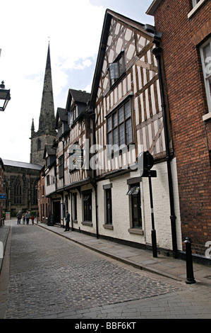 Tudor Gebäude High Street Shrewsbury Shropshire Stockfoto