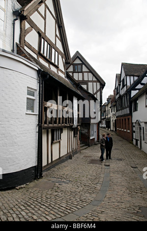 Tudor Gebäude High Street Shrewsbury Shropshire Stockfoto