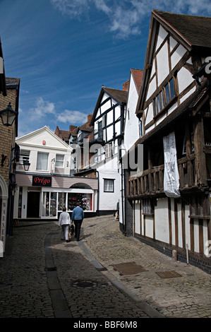 Tudor Gebäude High Street Shrewsbury Shropshire Stockfoto