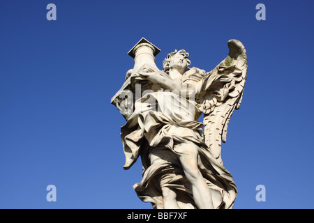 Die Statue des Engels in Ponte Sant Angelo, Rom, Italien. Stockfoto