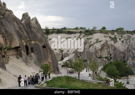 Das Göreme Open Air Museum in Kappadokien bewahrt zahlreiche Kirchen und Wohnungen zwischen 900 – 1200 n. Chr. entstanden. Stockfoto