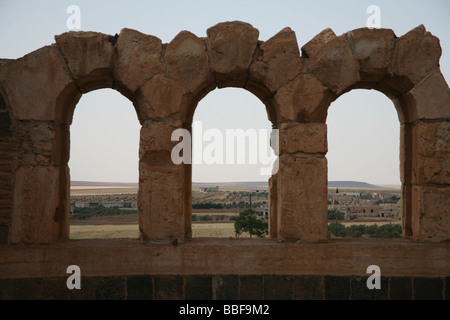 Römische Ruinen von Qasr Ibn Wardan-Syrien Stockfoto