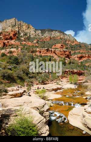 Erholungsgebiet im Oak Creek Canyon in der Nähe von Sedona in Arizona, USA Stockfoto