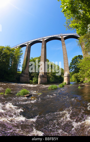 Ansicht der Pontcysyllte Aquädukt überqueren Fluss Dee in der Nähe von Llangollen Wales Cymru UK United Kingdom GB Großbritannien britische Inseln Stockfoto