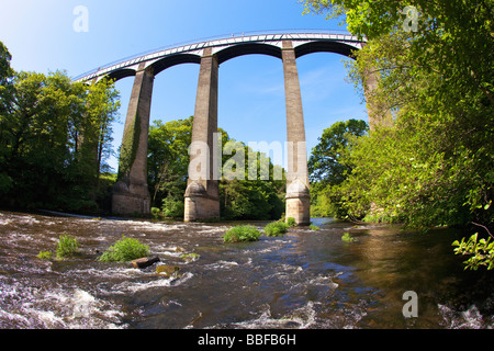 Ansicht der Pontcysyllte Aquädukt überqueren Fluss Dee in der Nähe von Llangollen Wales Cymru UK United Kingdom GB Großbritannien britische Inseln Stockfoto