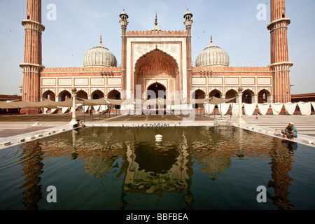 Jama Masjid oder die Freitagsmoschee in Alt-Delhi Indien Stockfoto