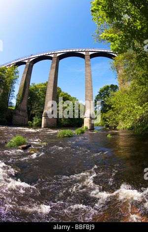 Ansicht der Pontcysyllte Aquädukt überqueren Fluss Dee in der Nähe von Llangollen Wales Cymru UK United Kingdom GB Großbritannien britische Inseln Stockfoto