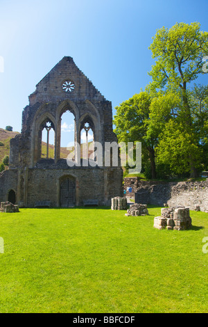 Valle Crucis 13. Jahrhundert Zisterzienser Abtei Ruinen in der Nähe von Llangollen North Wales Cymru UK United Kingdom GB Great Britain Stockfoto