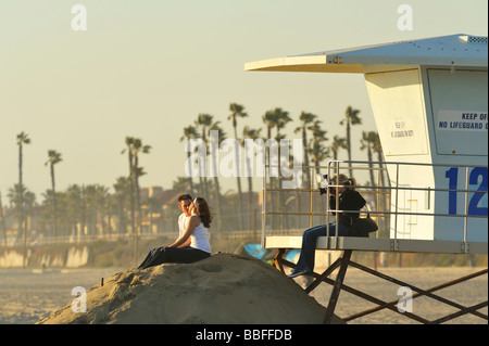 Strand Foto Session - Junges Paar immer fotografiert, Huntington Beach CA Stockfoto