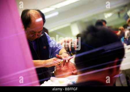 Chinesische Friseurladen, Chinatown, New York Stockfoto