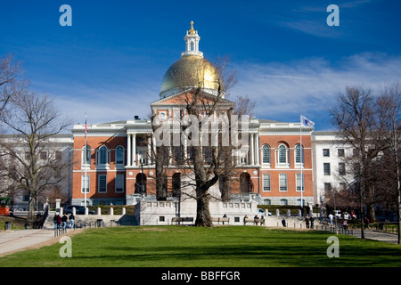 Massachusetts State House in Boston Stockfoto