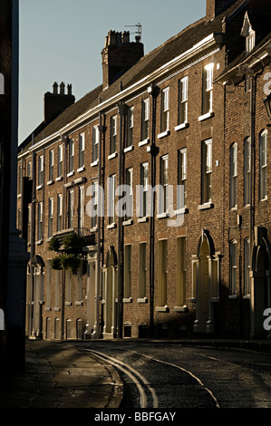 Georgische Straße Shrewsbury Reihenhäuser Reihenhaus Stockfoto
