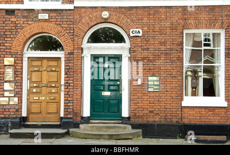 Georgianische Terrassenreihe in der St John's Street, Manchester City Centre Stockfoto