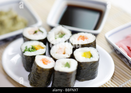 Verschiedene Sushi Stockfoto