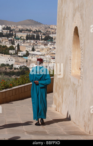 Afrika, Nordafrika, Marokko, Fes, Fes el Bali, alte Fes Medina, marokkanische Mann Stockfoto