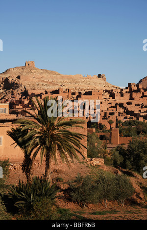 Afrika, Nordafrika, Marokko, Atlas Region, Ouarzazate, Ait Benhaddou, Kasbah Stockfoto