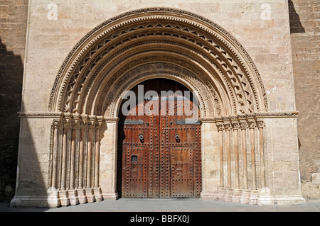 Portal, Catedral de Santa Maria Kathedrale, Valencia, Spanien, Europa Stockfoto