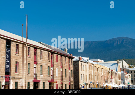 Sandstein-Gebäude am Salamanca Place in Hobart, Tasmanien, Australien Stockfoto