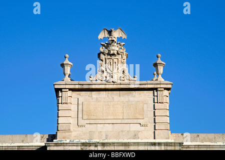 Triumphbogen, Stadttor, Plaza Porta De La Mar, Valencia, Spanien, Europa Stockfoto