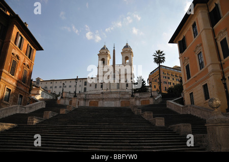 Kirche Santa Trinita dei Monti, Spanische Treppe, Altstadt, Rom, Italien, Europa Stockfoto