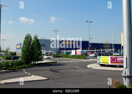 IKEA Giltbrook Retail Park aus Einkaufszentrum Stadt Kimberley Nottingham Stockfoto